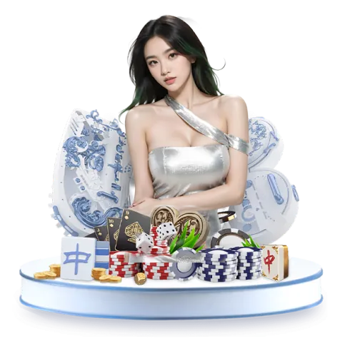 Hình ảnh bàn chơi casino trực tuyến với người chia bài và các máy slot game